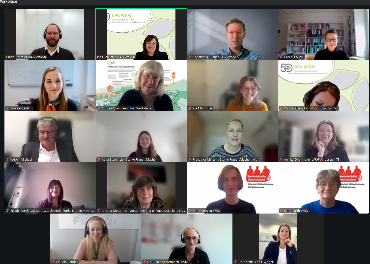 Mehrere Personen in einem Online Call